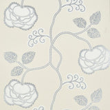 Schumacher Queen Fruit Silver White Wallpaper