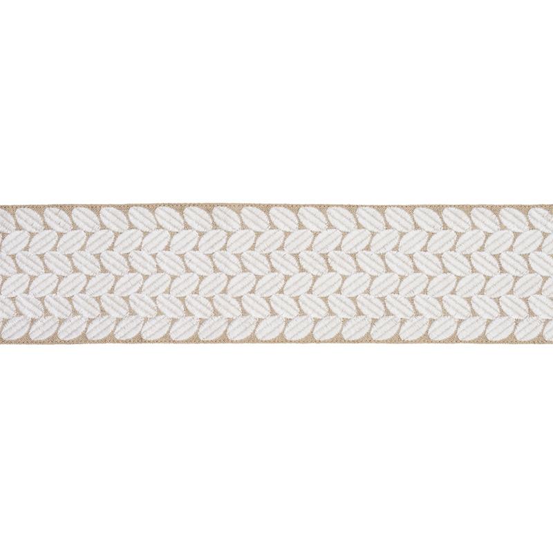 Schumacher Ivory On Natural Berkeley Tape Wide
