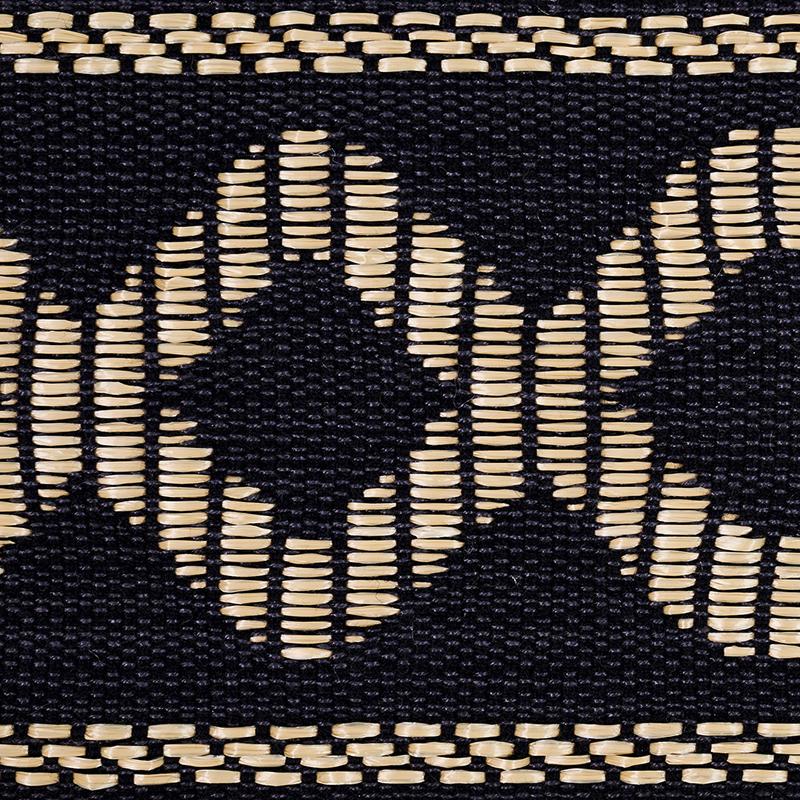Schumacher Black Briar Raffia Tape