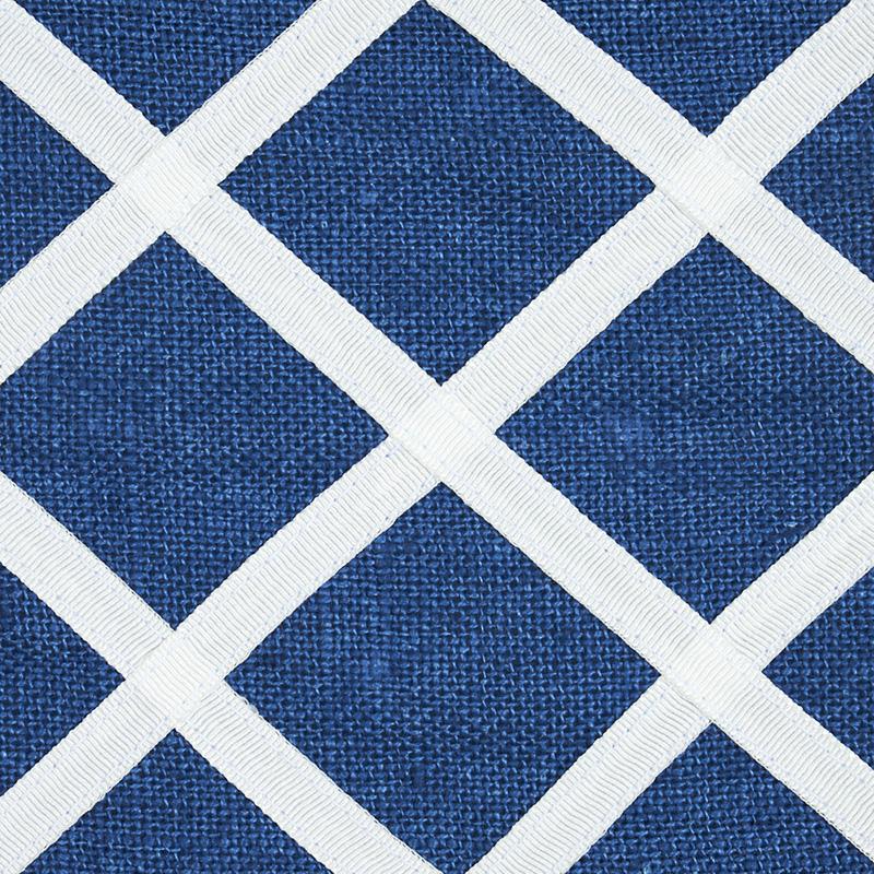 Schumacher Blue Zella Appliqud Tape