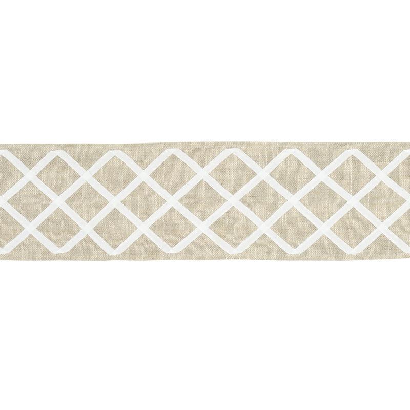 Schumacher Natural Zella Appliqud Tape