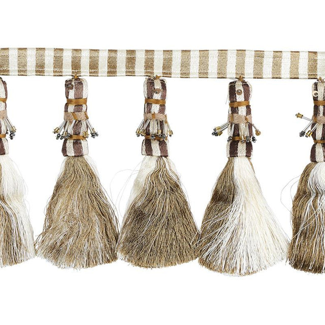 Schumacher Natural & Ivory Antony Tassel Trim