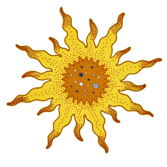 Schumacher Helios Appliqu Yellow Trim