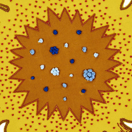 Schumacher Helios Appliqu Yellow Trim