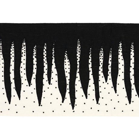 Schumacher Stalactite Tape Black & White Trim
