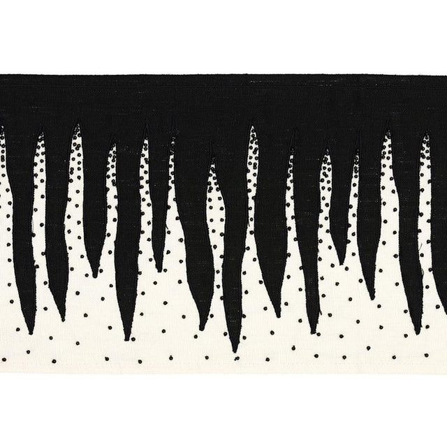 Schumacher Stalactite Tape Black & White Trim