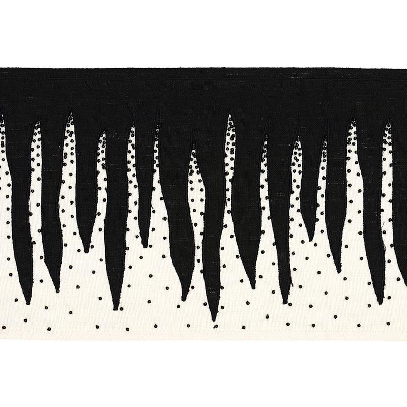 Schumacher Stalactite Tape Black & White Trim