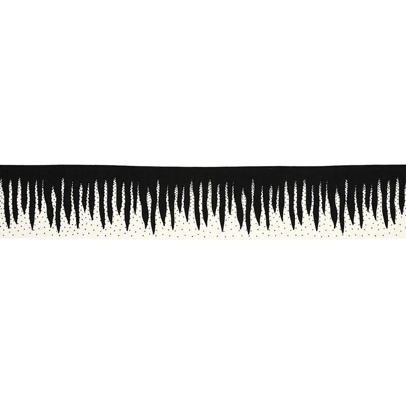 Schumacher Stalactite Tape Black & White Trim