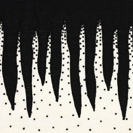 Schumacher Stalactite Tape Black & White Trim