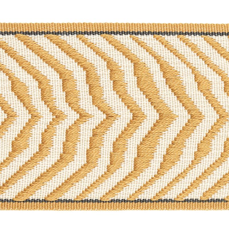 Schumacher Mustard Arcure Ripple Tape