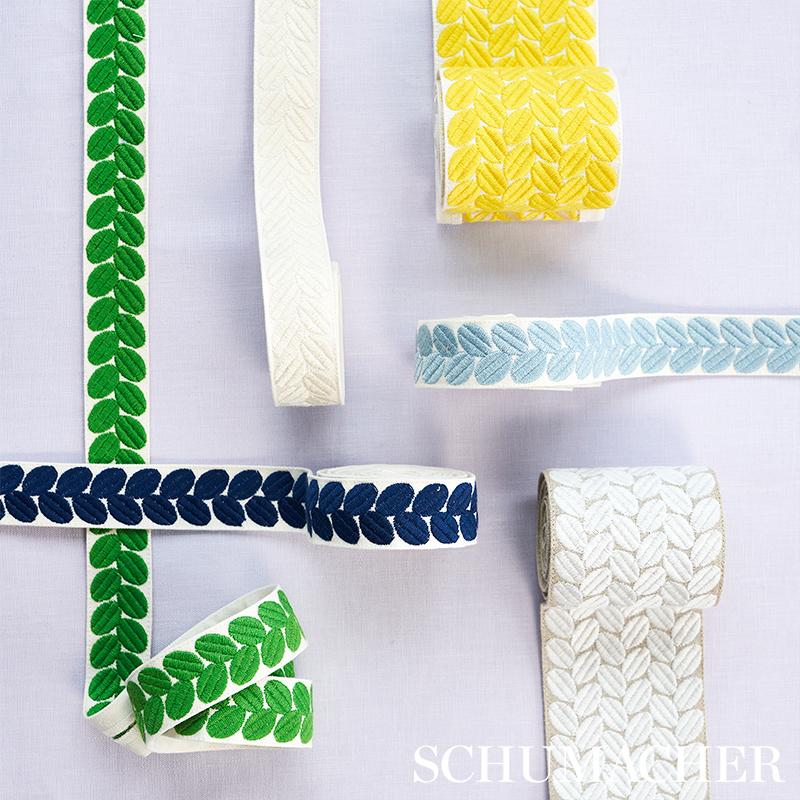 Schumacher Berkeley Tape Narrow Blue Trim