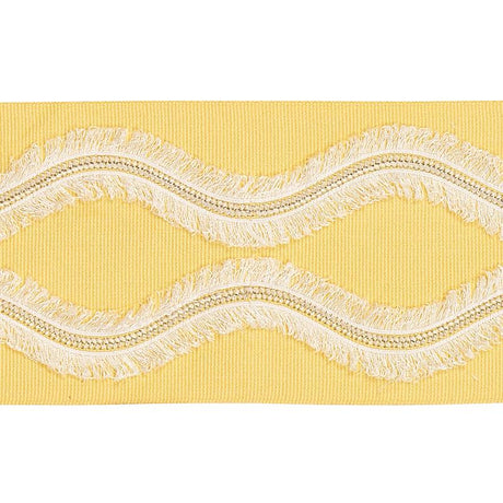 Schumacher Ogee Embroidered Tape Yellow Trim