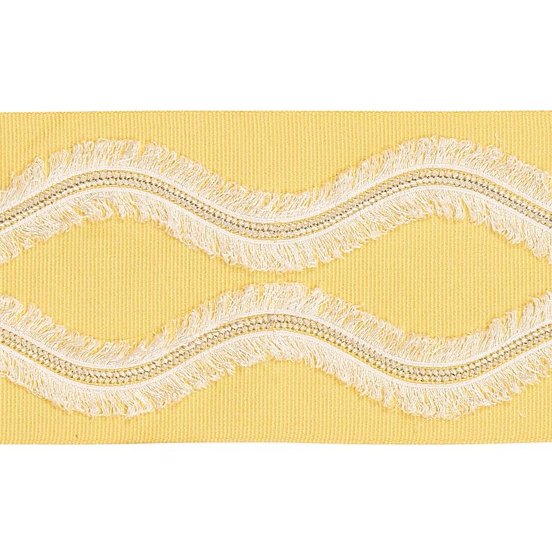 Schumacher Ogee Embroidered Tape Yellow Trim
