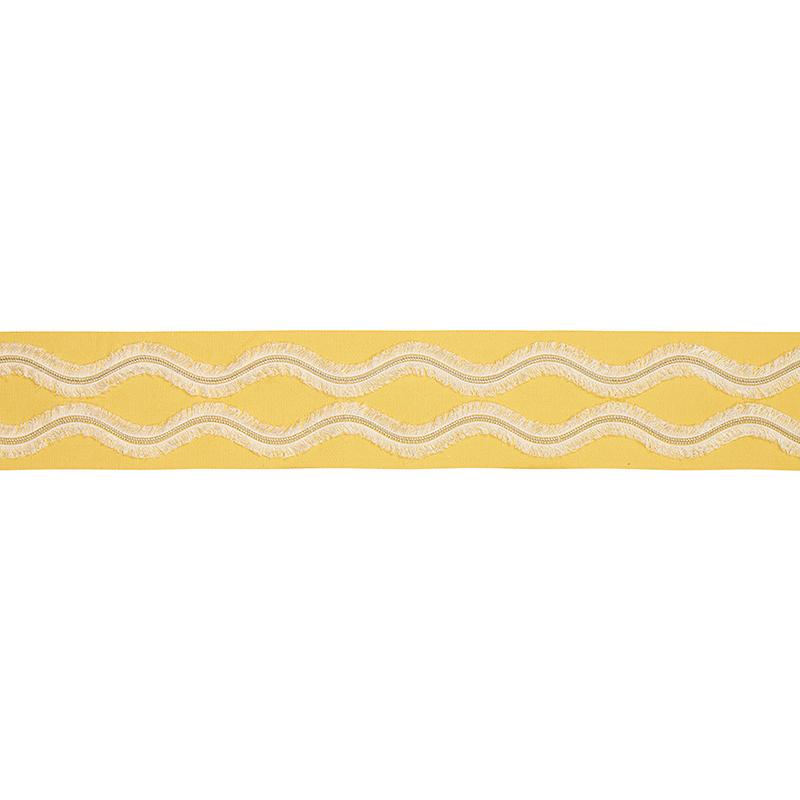 Schumacher Ogee Embroidered Tape Yellow Trim