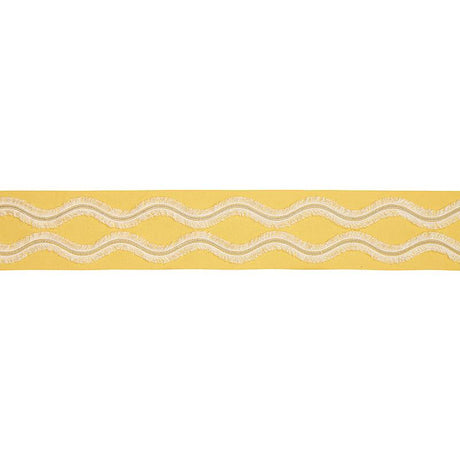 Schumacher Ogee Embroidered Tape Yellow Trim
