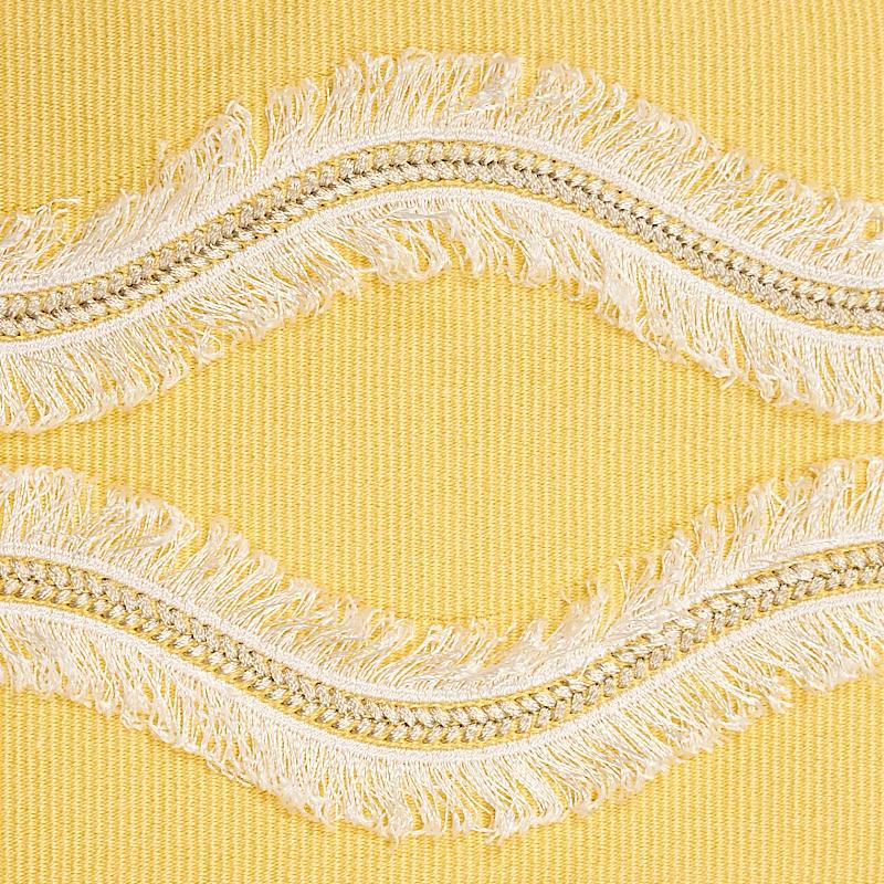 Schumacher Ogee Embroidered Tape Yellow Trim