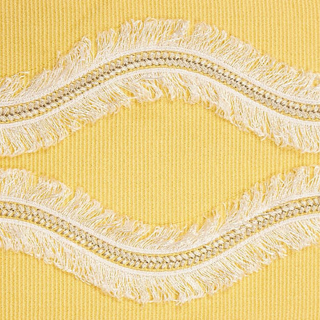 Schumacher Ogee Embroidered Tape Yellow Trim