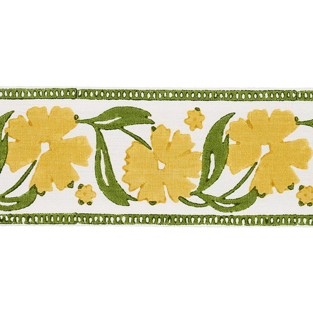 Schumacher Yellow & Green Adra Hand Blocked Tape