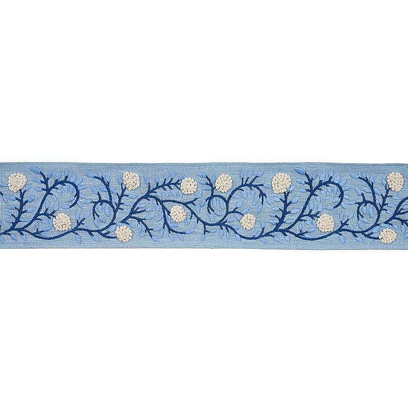 Schumacher Ivory & Blue Ashoka Tape