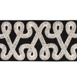 Schumacher Black Freeform Embroidered Tape