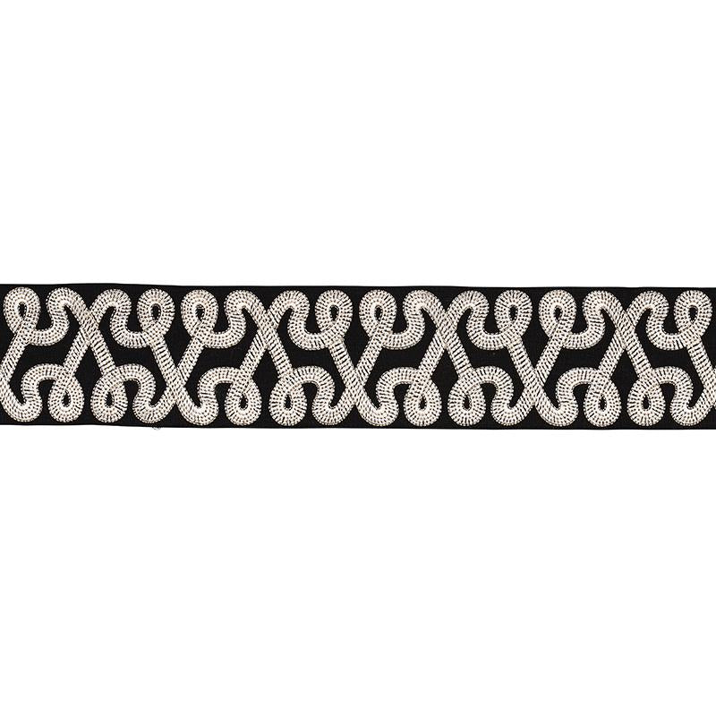 Schumacher Black Freeform Embroidered Tape