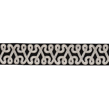 Schumacher Black Freeform Embroidered Tape