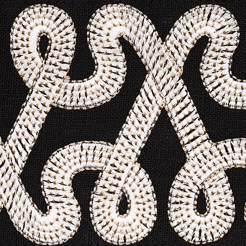 Schumacher Black Freeform Embroidered Tape