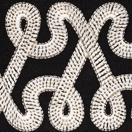 Schumacher Black Freeform Embroidered Tape