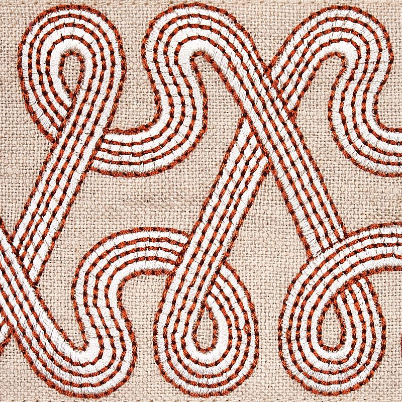 Schumacher Clay Freeform Embroidered Tape