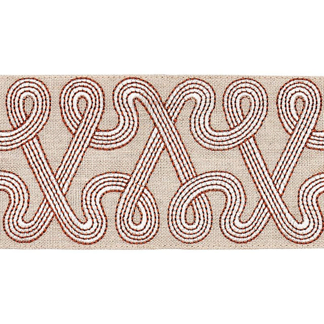 Schumacher Clay Freeform Embroidered Tape