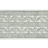 Schumacher Charcoal Arbela Hand Blocked Tape