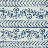 Schumacher Arbela Hand Blocked Tape Indigo Trim