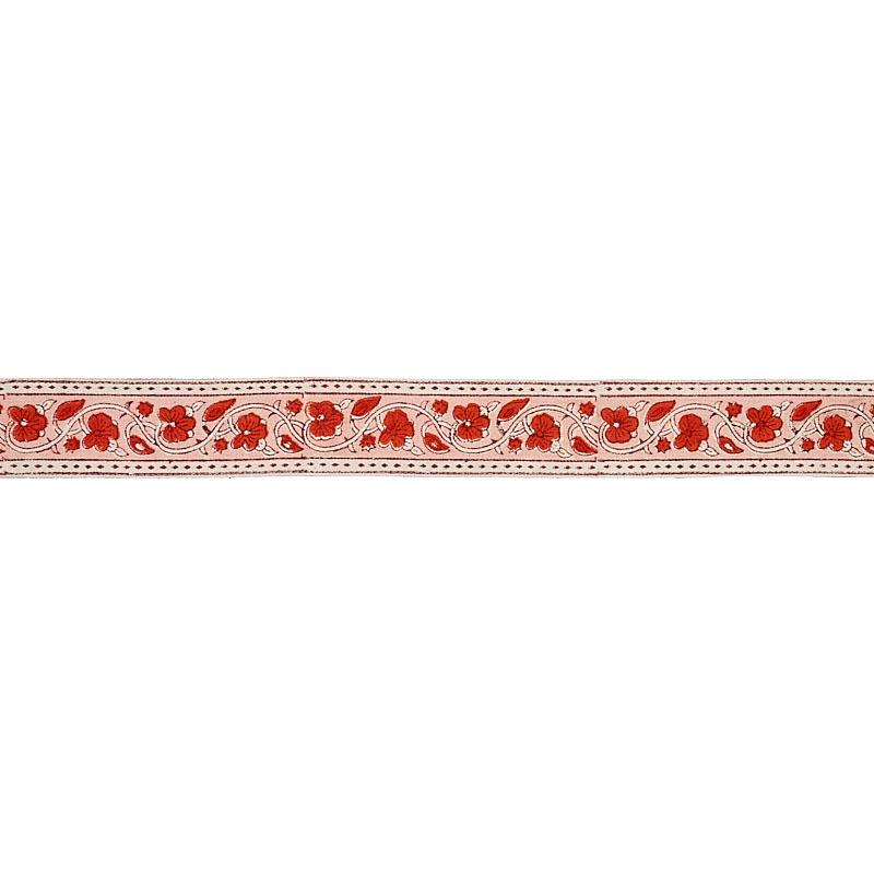 Schumacher Red Mila Hand Block Print Tape