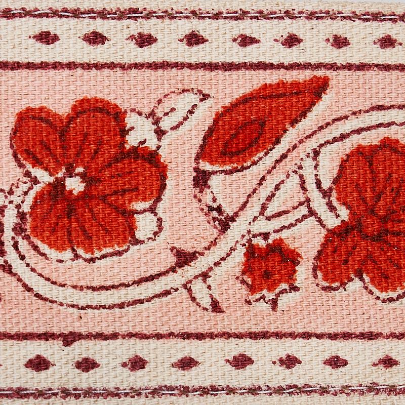 Schumacher Red Mila Hand Block Print Tape
