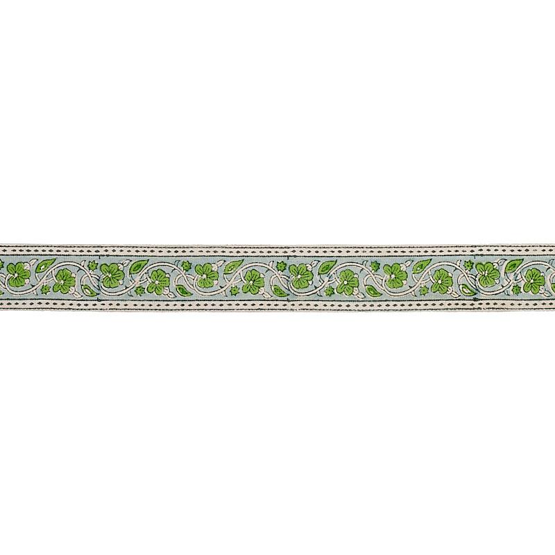Schumacher Green Mila Hand Block Print Tape