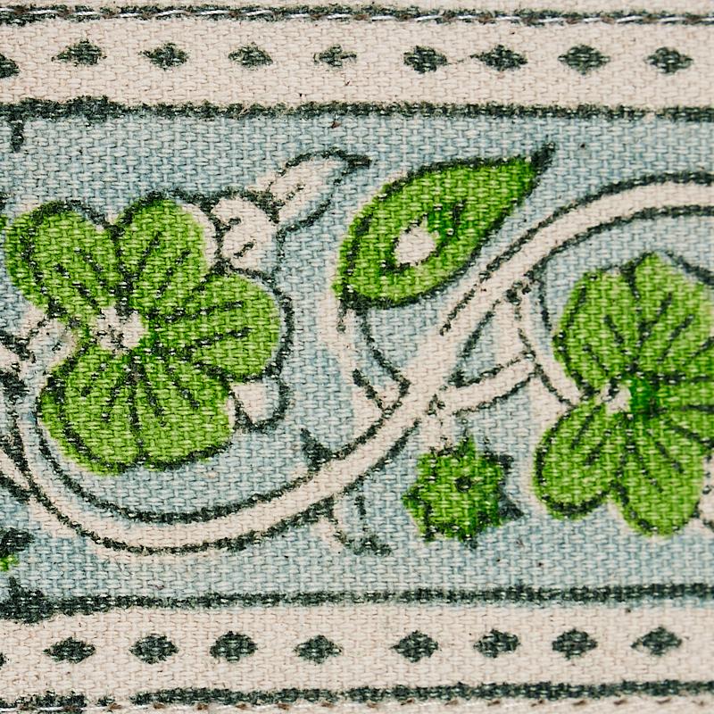 Schumacher Green Mila Hand Block Print Tape
