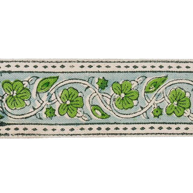 Schumacher Green Mila Hand Block Print Tape