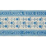 Schumacher Pica Bella Hand Blocked Tape Blue Trim