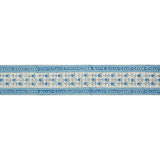 Schumacher Pica Bella Hand Blocked Tape Blue Trim