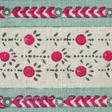 Schumacher Pica Bella Hand Blocked Tape Magenta & Pistachio Trim