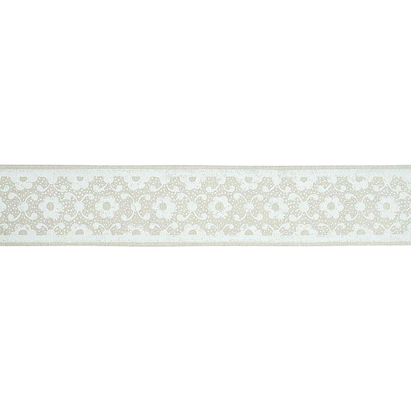 Schumacher Ivory Brinda Hand Blocked Tape