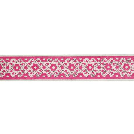Schumacher Pink Brinda Hand Blocked Tape