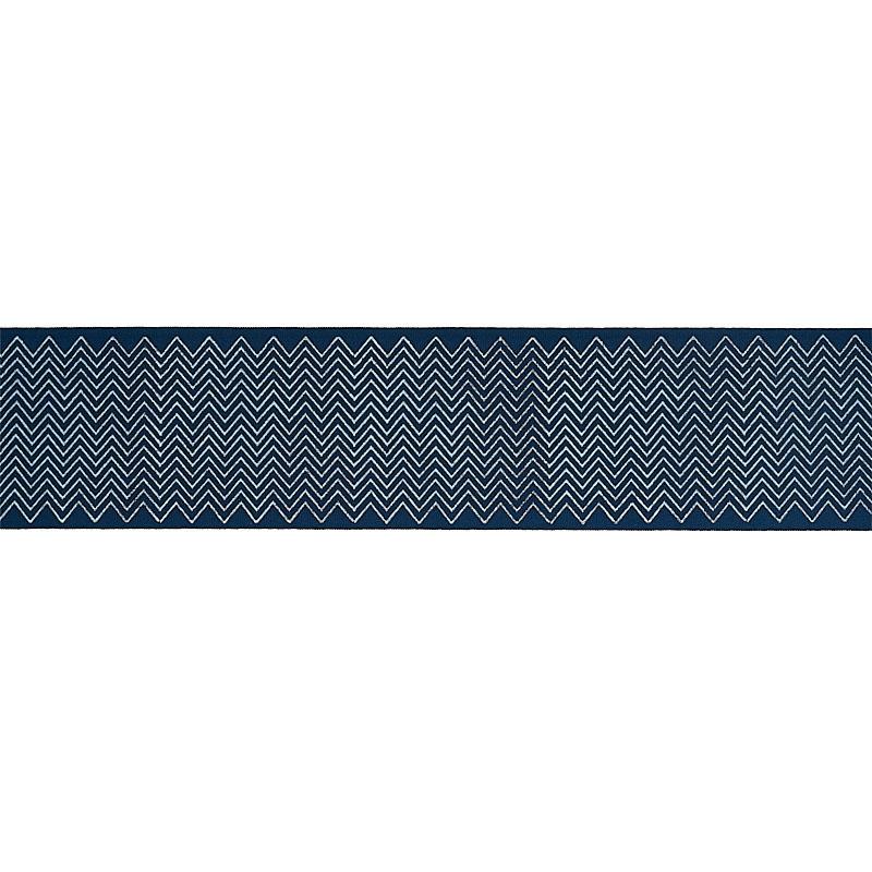 Schumacher Indigo Leora Hand Blocked Tape