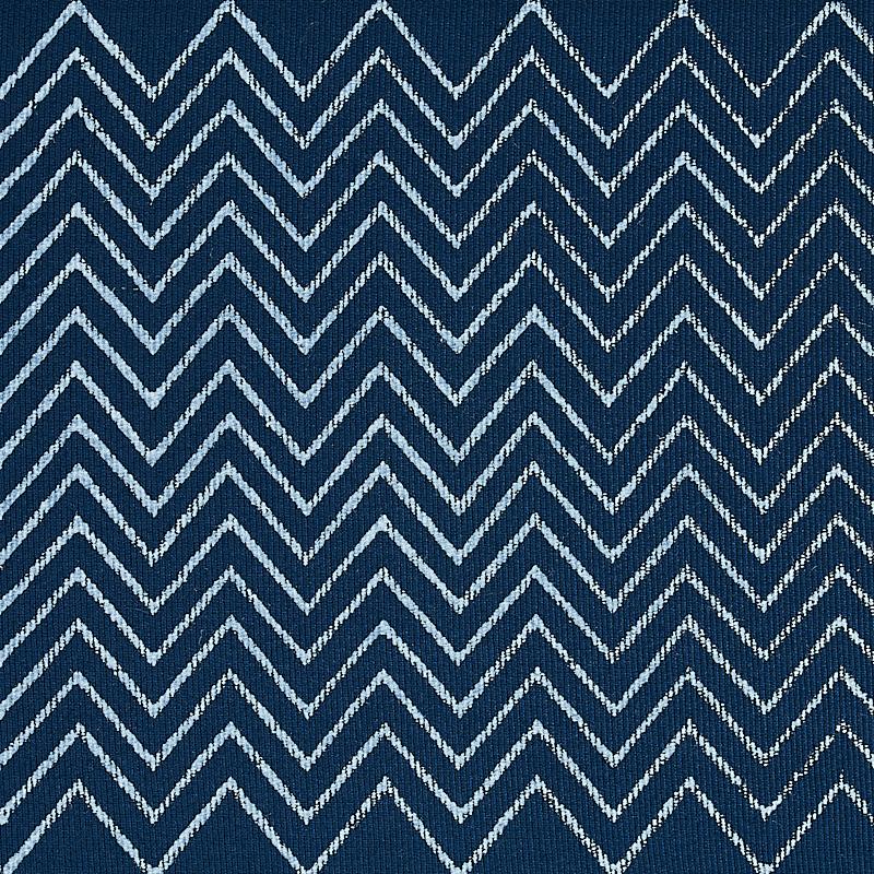Schumacher Indigo Leora Hand Blocked Tape