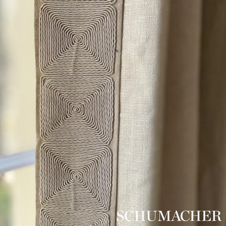 Schumacher Natural Nautilina Embroidered Tape