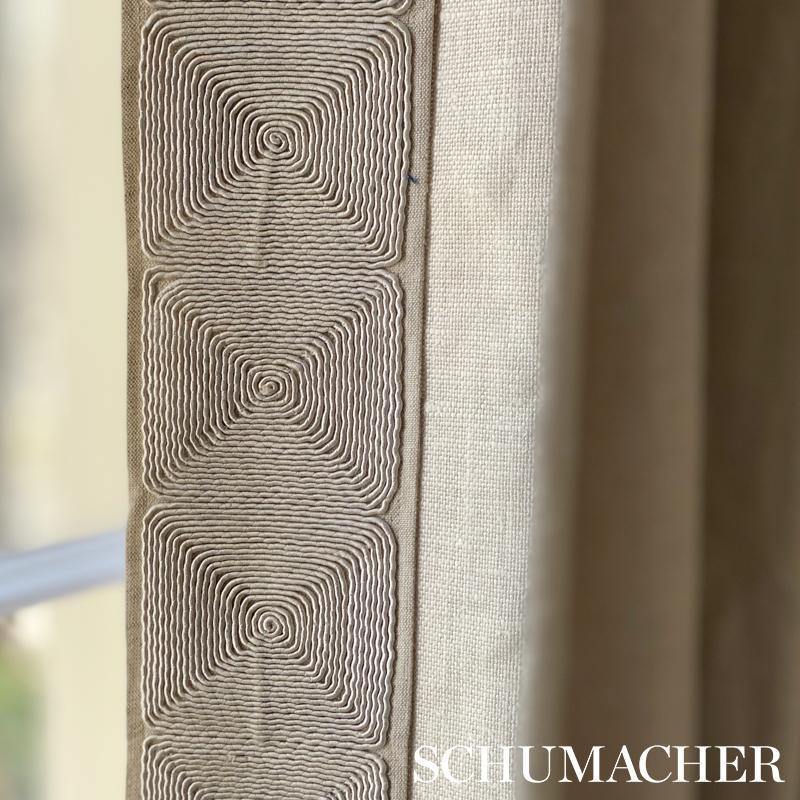Schumacher Nautilina Embroidered Tape Natural Trim