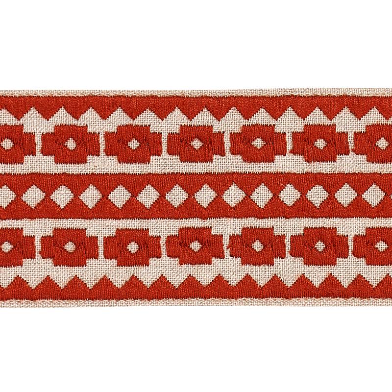 Schumacher Terracotta On Natural Talitha Tape