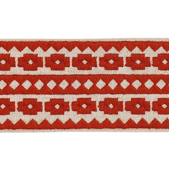 Schumacher Terracotta On Natural Talitha Tape