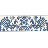 Schumacher Navy Tarpan Embroidered Tape