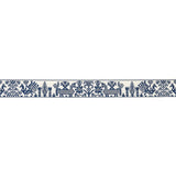 Schumacher Navy Tarpan Embroidered Tape